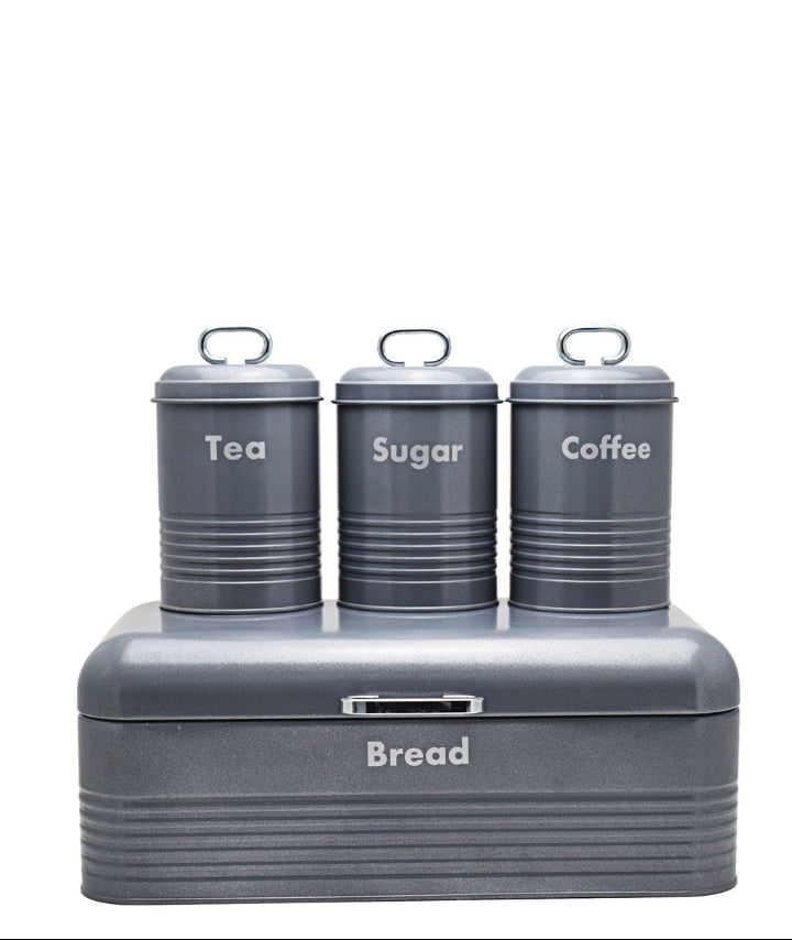 4 piece Bread bin Cannister set
