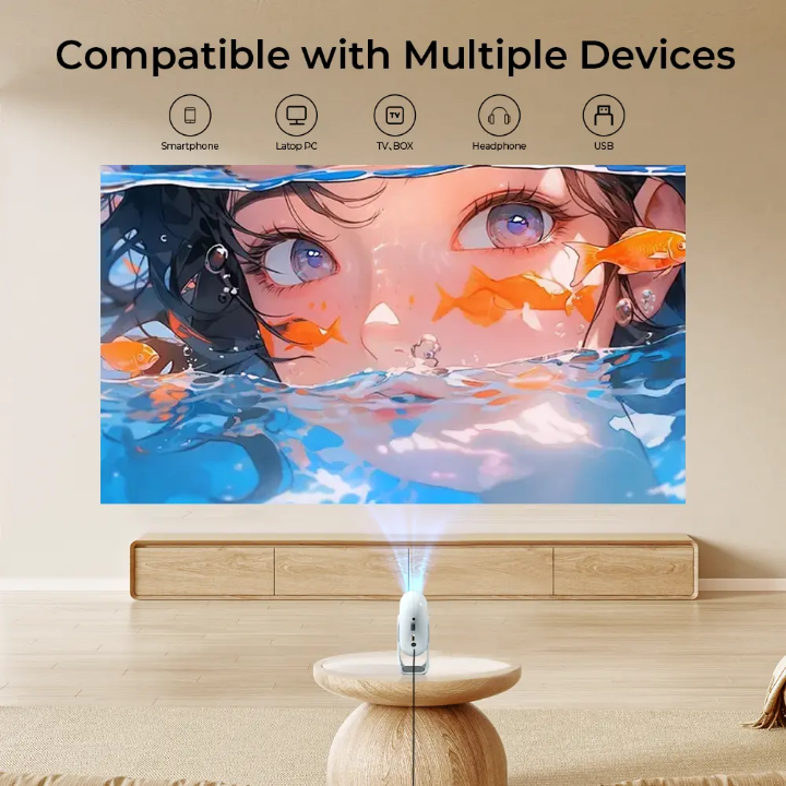 YDH-CD200 PRO 2025 NEW H713 800 LUMENS 4K ANDROID PROJECTOR