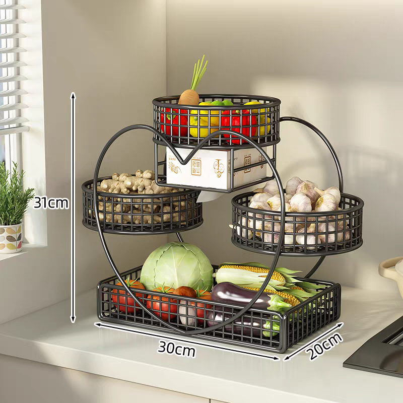 vegetable and fruit countertop rack