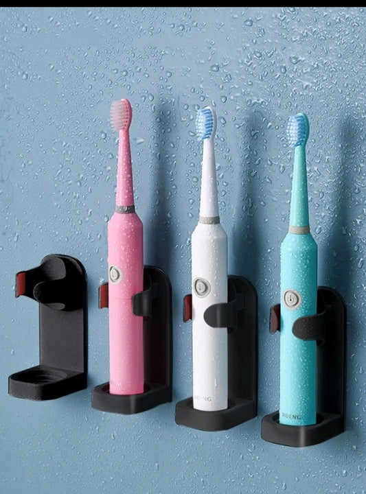 1pc Electric Toothbrush Holder, Wall-Mounted Household Toothbrush Rack Home Bathroom Decor Summer