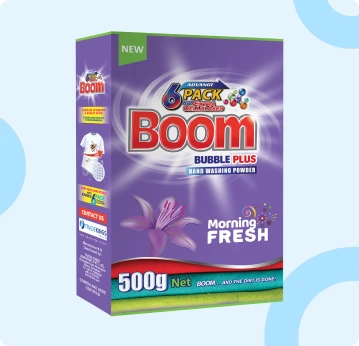 Boom Bubble Plus Morning Fresh Washing Powder Box