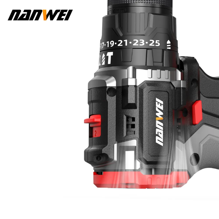 Nanwei 21v Industrial dua Speed cordless Power drill with Batteries