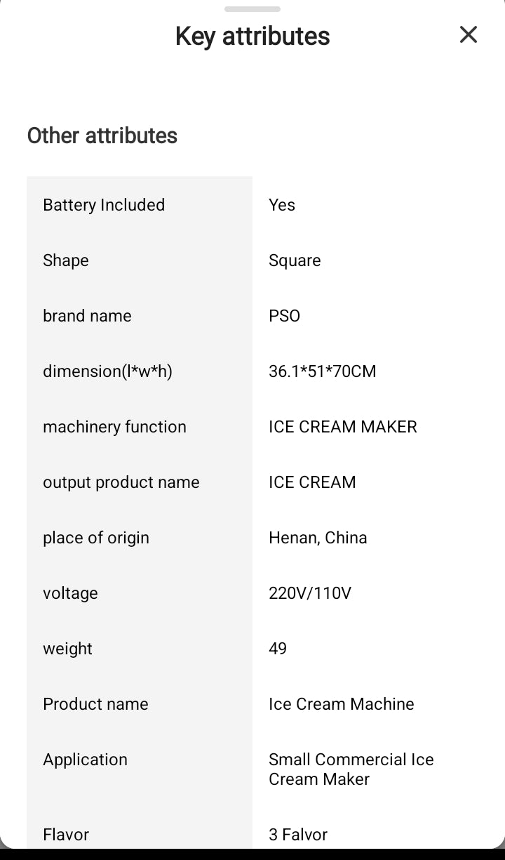 Stainless Steal High Efficiency Ice cream Machine
