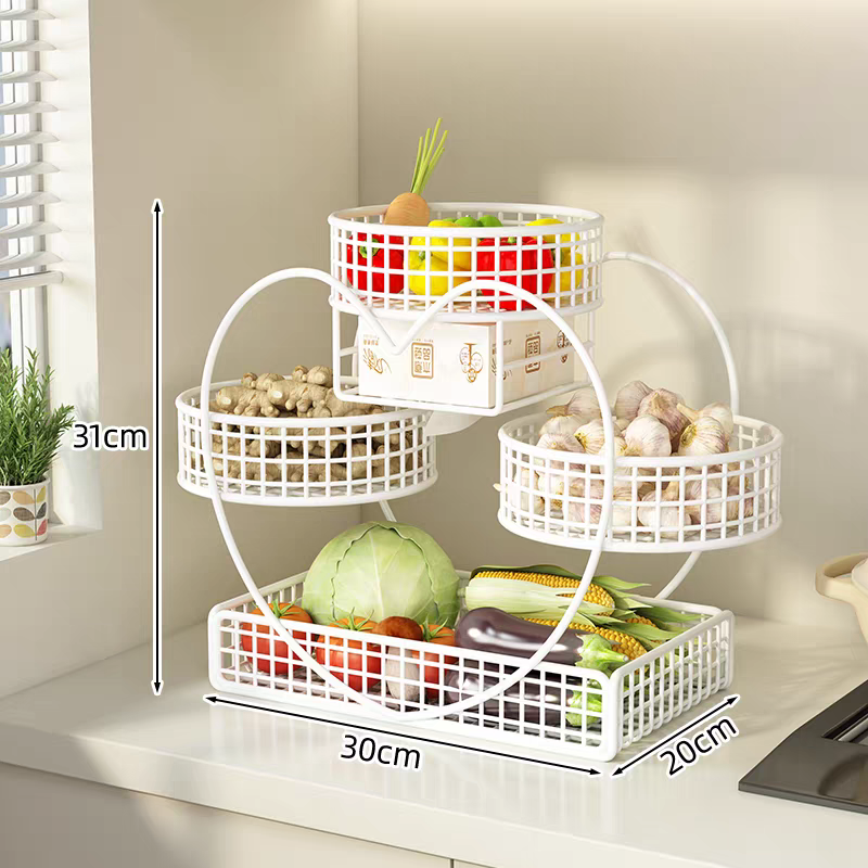 vegetable and fruit countertop rack