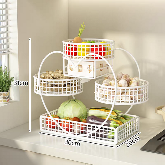 vegetable and fruit countertop rack