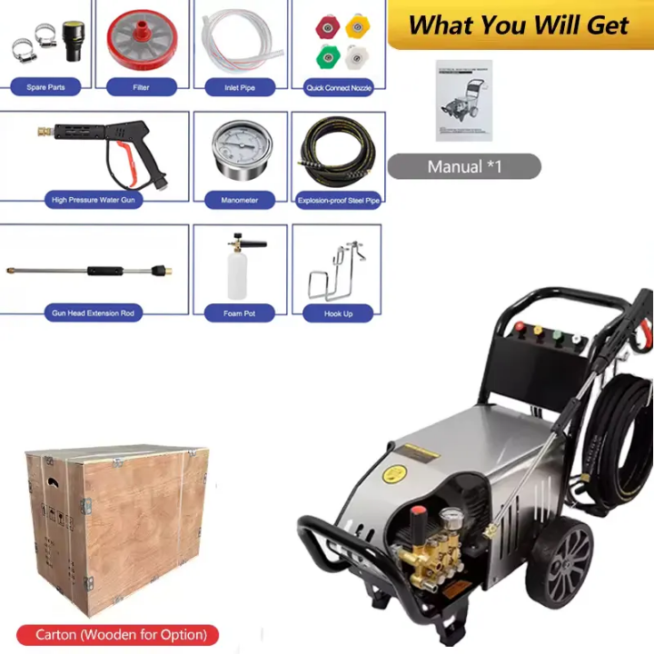 180bar High Pressure Washer 3.5kw Professional Machine 380v Electric Cleaner