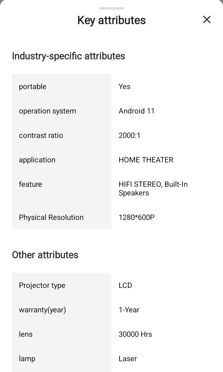 YDH-HY300 NEW H713 LUMENS 4K 130 INCH ANDROID BT DUAL WIFI PROJECTOR