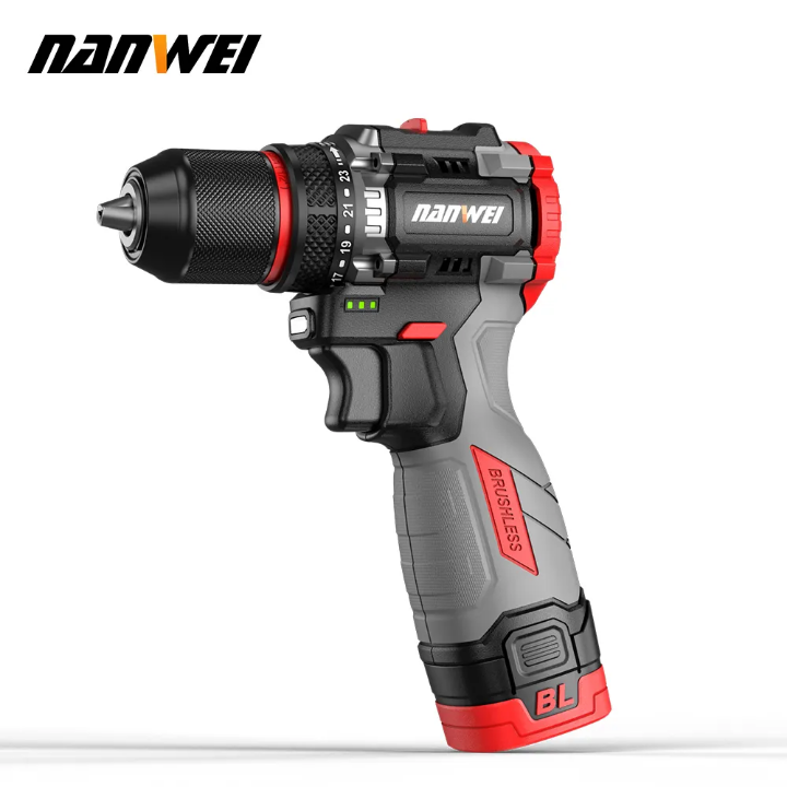 Nanwei 16.8v Industrial dua Speed cordless Power drill with Batteries