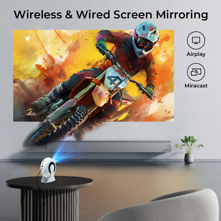 YDH-CD200 PRO 2025 NEW H713 800 LUMENS 4K ANDROID PROJECTOR
