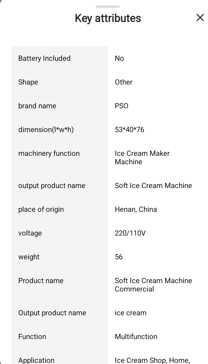 Fully Automatic System for 36L/H Taylor Soft Ice Cream Making Machine