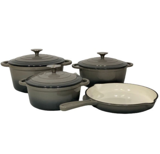 7 piece cast Iron pots