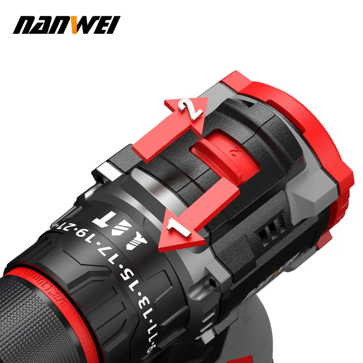 Nanwei 16.8v Industrial dua Speed cordless Power drill with Batteries