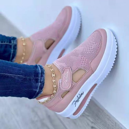 retro women's shoes with round toe flat heel all-match casual shoes lazy shoes mom sandals toe shoes