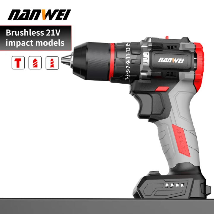 Nanwei 21v Industrial dua Speed cordless Power drill with Batteries